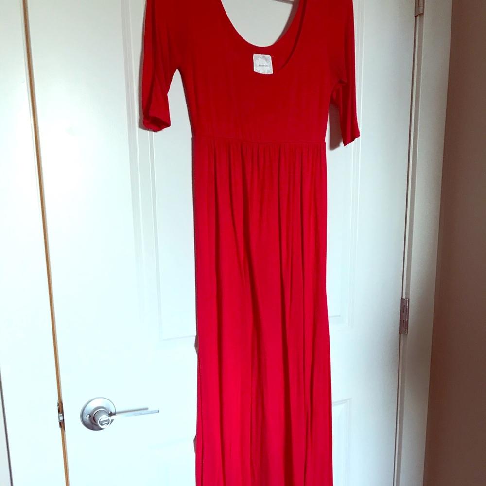 Bright red maxi